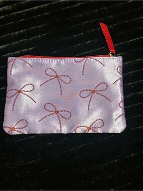 ipsy Lavender Satin & Beige sherpa Cosmetic Bags BUNDLE OF 2